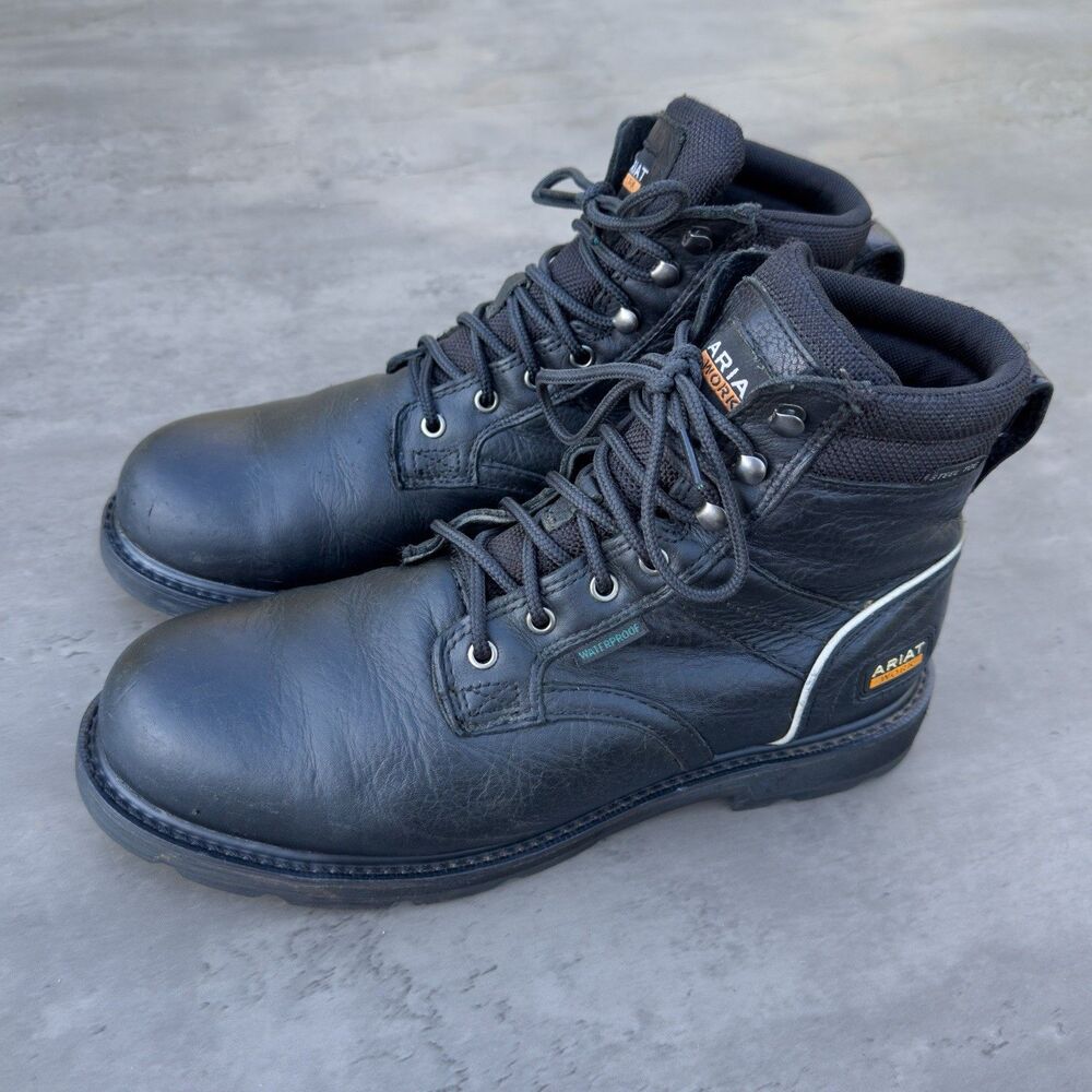 Ariat Groundbreaker II 10026149 Steel Toe Waterproof Work Boots Men 11 EE Black